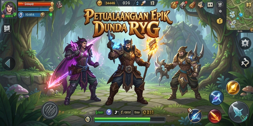 Screenshot utama 3446 menampilkan karakter dalam pertempuran epik.