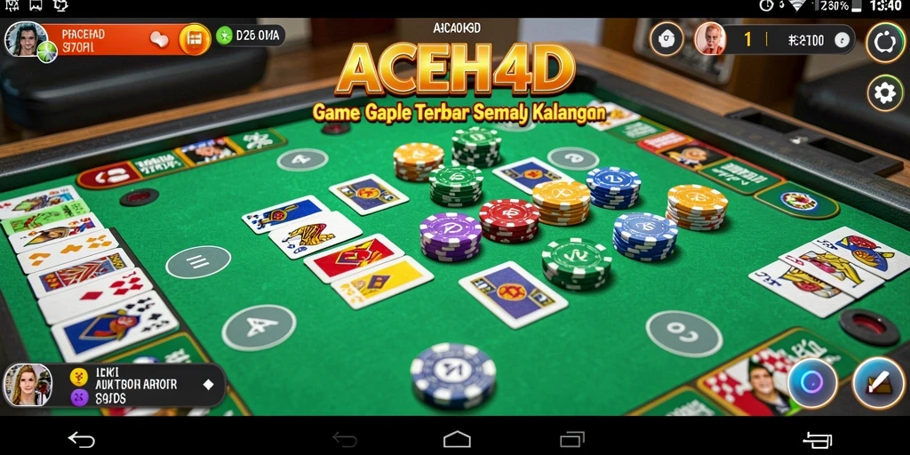 Tampilan gameplay seru dari game Gaple ACEH4D.