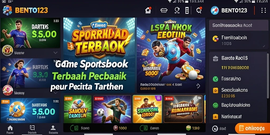 Screenshot BENTO123 menampilkan tampilan antarmuka taruhan olahraga.