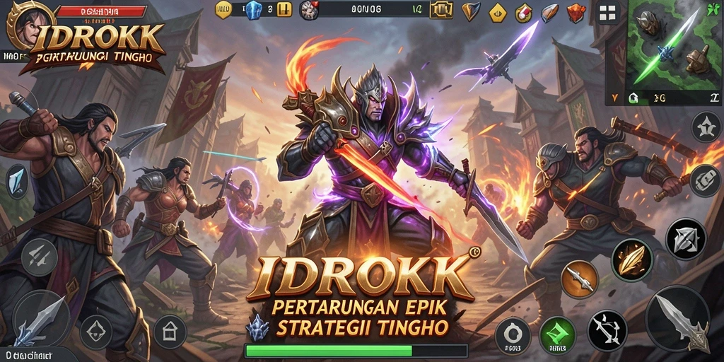 Screenshot gameplay IDROK menampilkan pertarungan seru antara karakter.