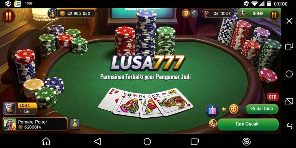Tampilan permainan Poker LUSA777 yang seru dan menarik.