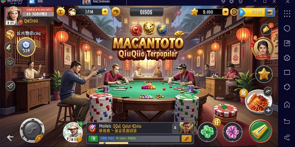 Tampilan gameplay QiuQiu yang seru dan interaktif.