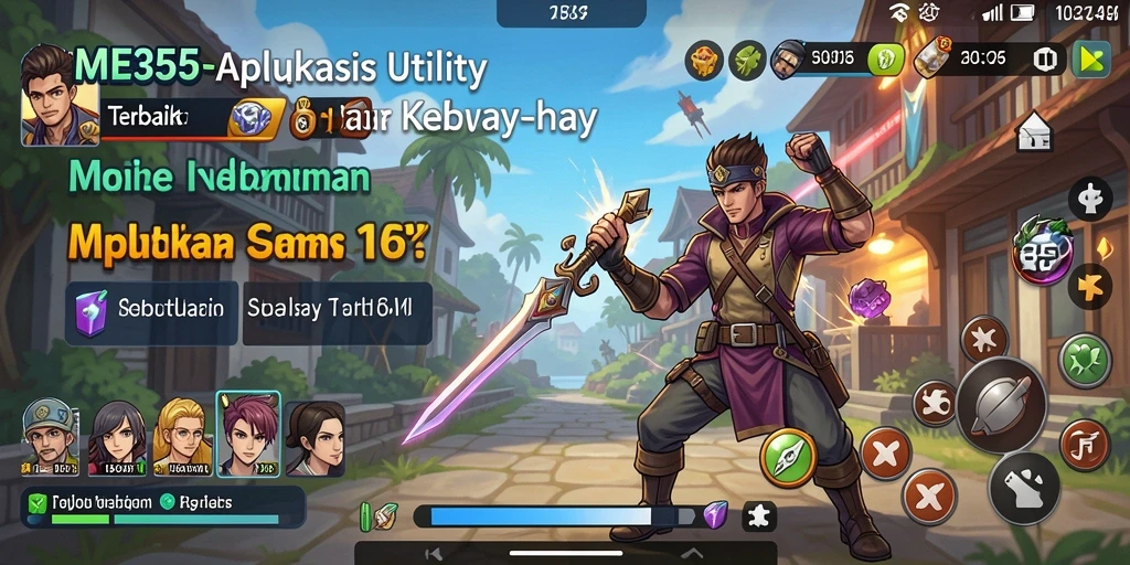 Tampilan antarmuka utama aplikasi ME355 yang mendukung berbagai utilitas.