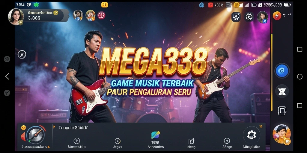 Tampilan gameplay MEGA338 yang penuh warna dan interaktif.
