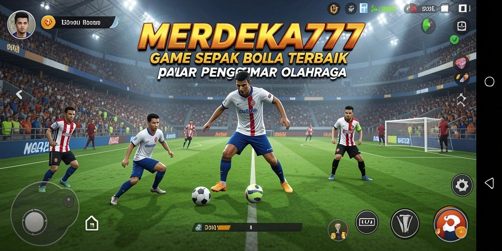 Tampilan gameplay yang menegangkan dalam pertandingan sepak bola.