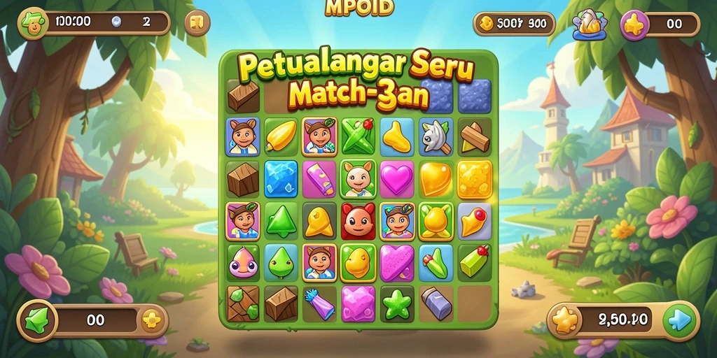 Gambaran gameplay seru dalam MPOID, menantang dan penuh warna.