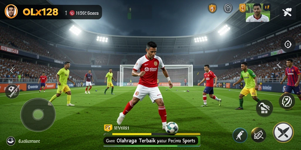 Screenshot gameplay OLX128 menampilkan aksi seru dalam pertandingan olahraga.