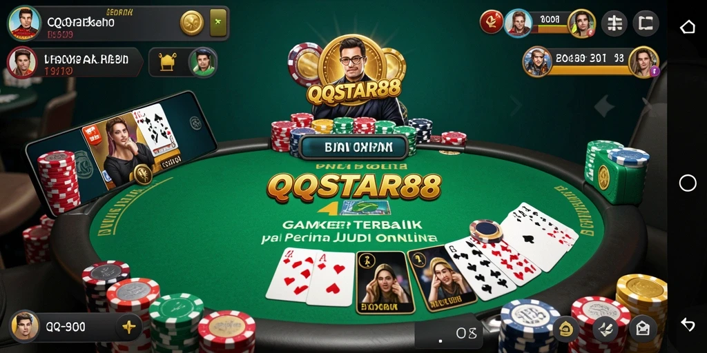 Tangkapan layar QQSTAR88 menunjukkan pengalaman bermain poker yang mendebarkan.