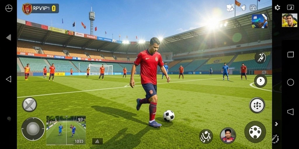 Gameplay menarik RPVIP1 dengan aksi sepak bola yang seru.