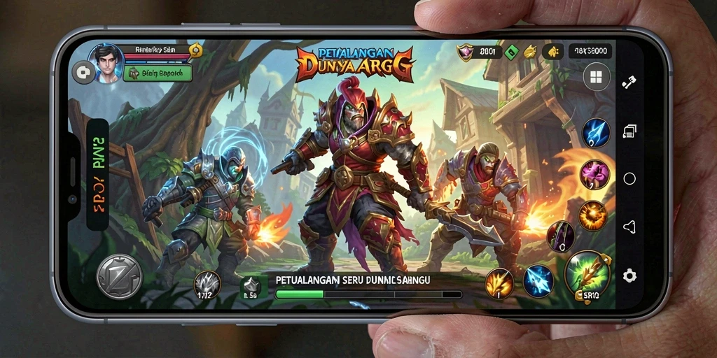 Screenshot utama RVIP2 menampilkan aksi pertempuran seru dalam dunia ARPG.