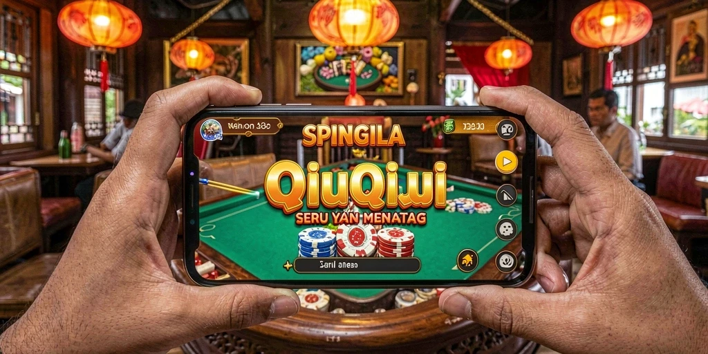 Screenshot SPINGILA menampilkan gameplay QiuQiu yang seru.