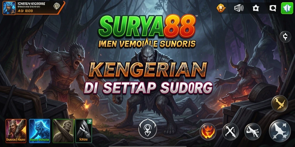 Tangkapan layar menampilkan aksi menegangkan dalam SURYA88.