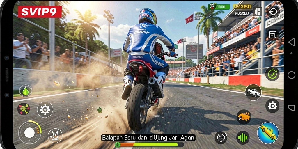 Tampilan thrilling gameplay balapan di SVIP9 dengan grafik menakjubkan.